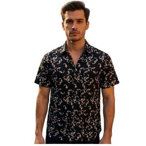 Goodfellow & Co Koi 100% Cotton Button Up Size small Slim